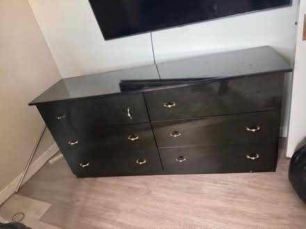 Photo of free Black set of 6 chest of drawers (Hackney Downs E5) #2