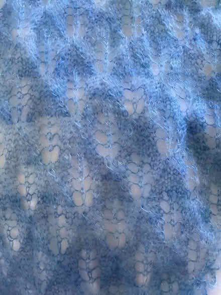 Photo of free Blue knitted mohair scarf (Thornton heath) #1