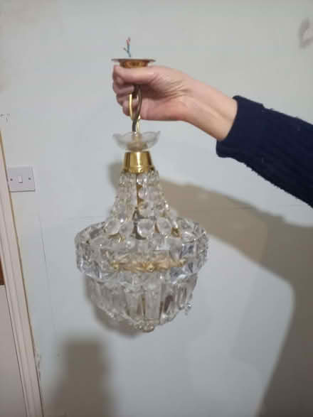 Photo of free Collection of brass and crystal light fittings (Alfrick WR6) #1