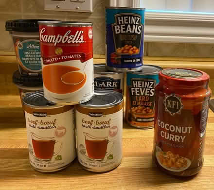 Photo of free Canned goods (NB: Past BB date) (Bloor/ The West Mall) #1