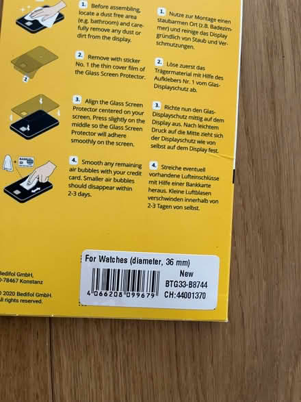 Photo of free Watch screen protector 36mm (Hertford SG13) #2