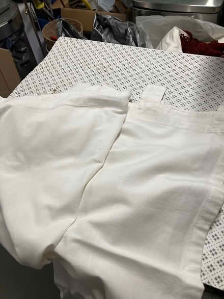 Photo of free Pair off white tab top curtains (Beaconsfield HP9) #1