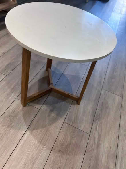Photo of free Wooden side table with oak legs (Loughton IG10) #3