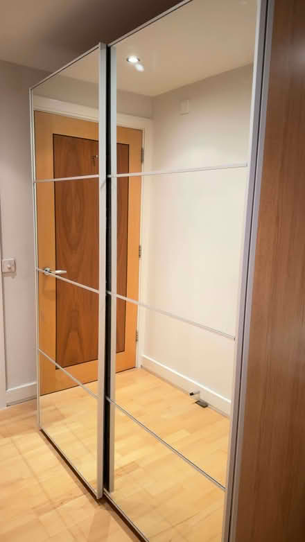 Photo of free IKEA PAX MALM double wardrobe with mirror sliding doors (Clerkenwell WC1X) #1