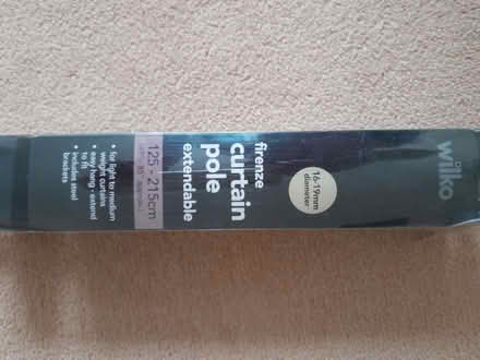 Photo of free Black curtain pole with rings - unused (Northwich CW8) #3