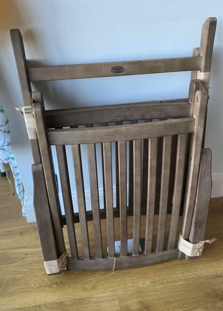 Photo of free Wooden garden chair NEW (N11 Bounds Green) #1