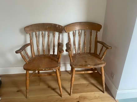 Photo of free 2 wooden chairs (Levenshulme M19) #1