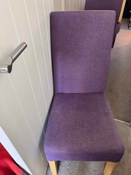 Photo of free Purple dining room chairs x4 (Leighton Buzzard LU7) #2
