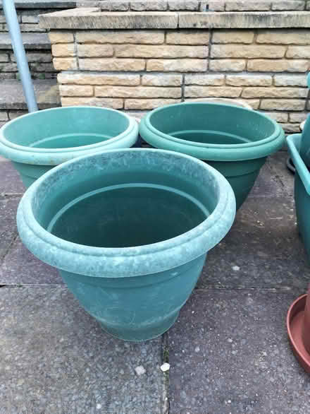 Photo of free 3 Large Green Garden Plant Pots (Hilsea Portsmouth PO2) #2