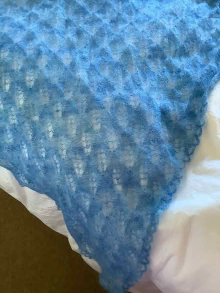 Photo of free Blue knitted mohair scarf (Thornton heath) #2