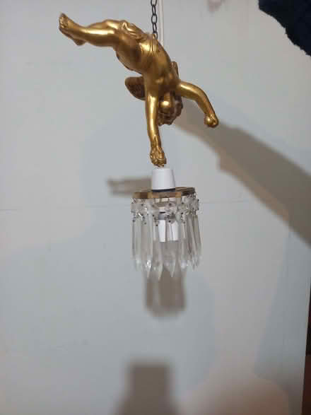 Photo of free Collection of brass and crystal light fittings (Alfrick WR6) #2