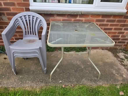 Photo of free Garden table and 4 chairs (Sutton Farm) #1