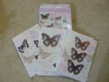 Photo of free 7 x butterfly design notecards with envelopes (Kempsey WR5) #1