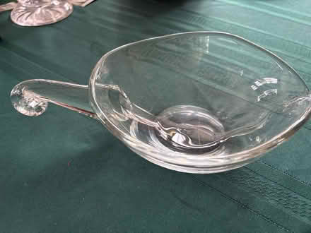 Photo of free Wide clear glass gravy boat (Ossining) #1
