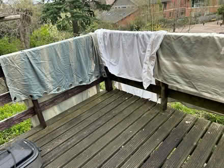 Photo of free 3 x curtains suitable for dust sheets (Malvern Link WR14) #1