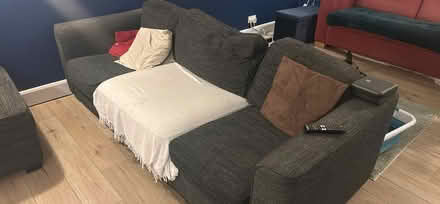 Photo of free Grey / black 3 seater sofa. (Flackwell Heath HP10) #2
