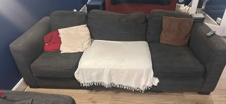 Photo of free Grey / black 3 seater sofa. (Flackwell Heath HP10) #3
