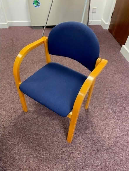 Photo of free Blue Fabric Wooden Chairs with Arms (New England Quarter BN1) #1