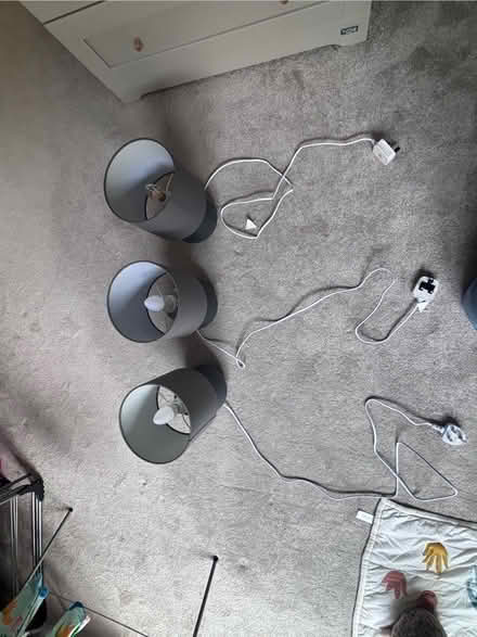 Photo of free 3 Grey Lamps (Wood Street E17) #3