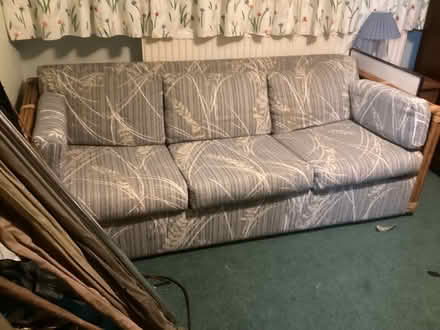 Photo of free 3-Seater Sofa Bed – Bamboo Frame – Pulls out to Dou (AB15) #1