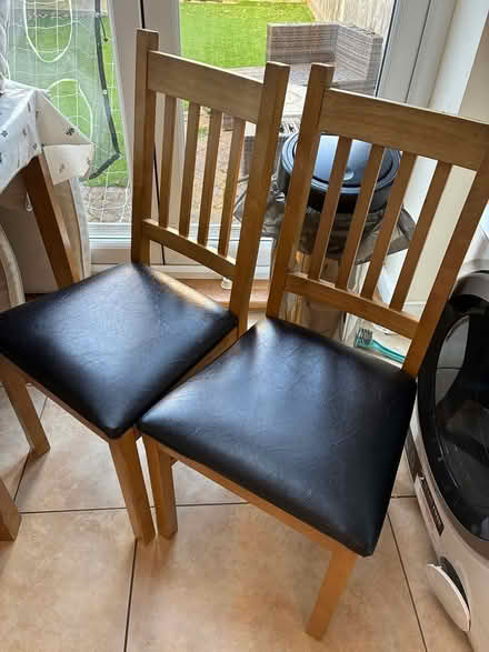 Photo of free 4 x Wooden dining chairs (North Sheen) #2