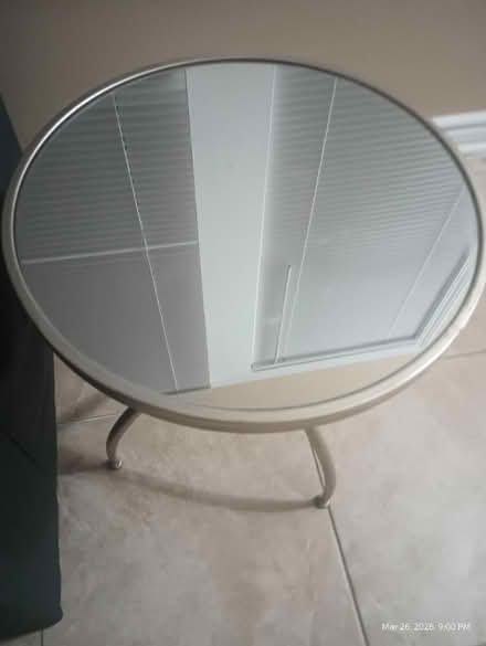 Photo of free Small round mirror top table (SW Detroit) #1