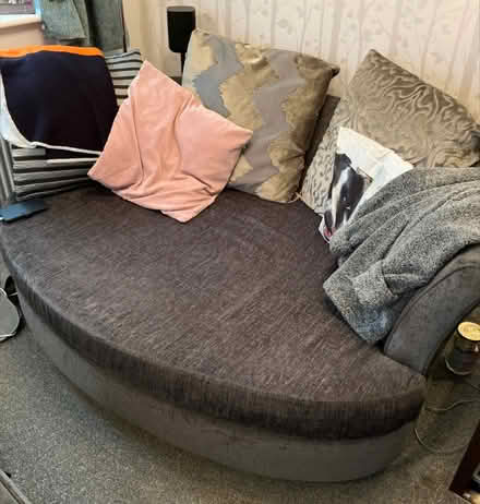 Photo of free Grey sofa and cuddler (Dosthill B77) #1