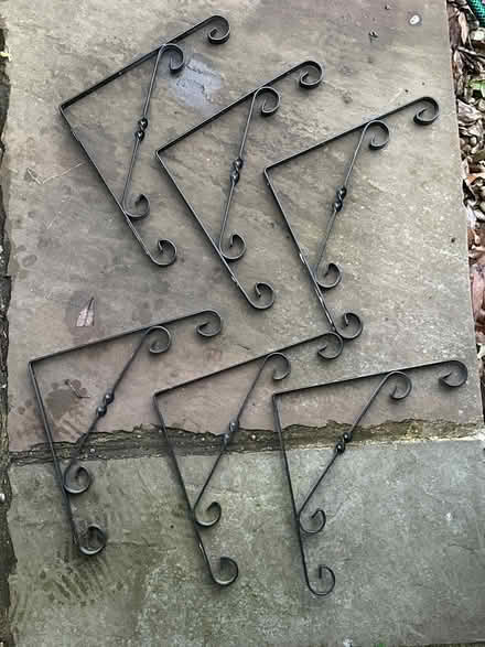 Photo of free Six metal shelf supports (OX1, Henwood) #1