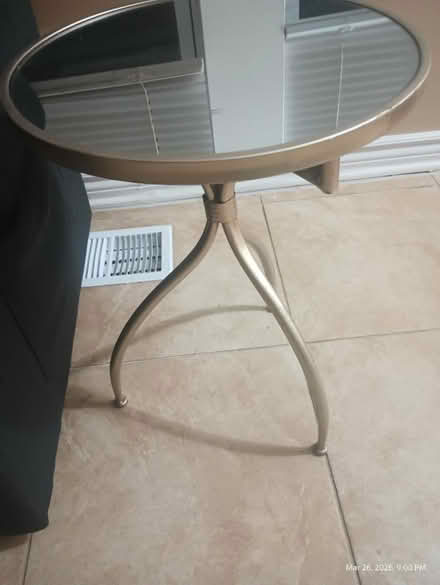 Photo of free Small round mirror top table (SW Detroit) #2
