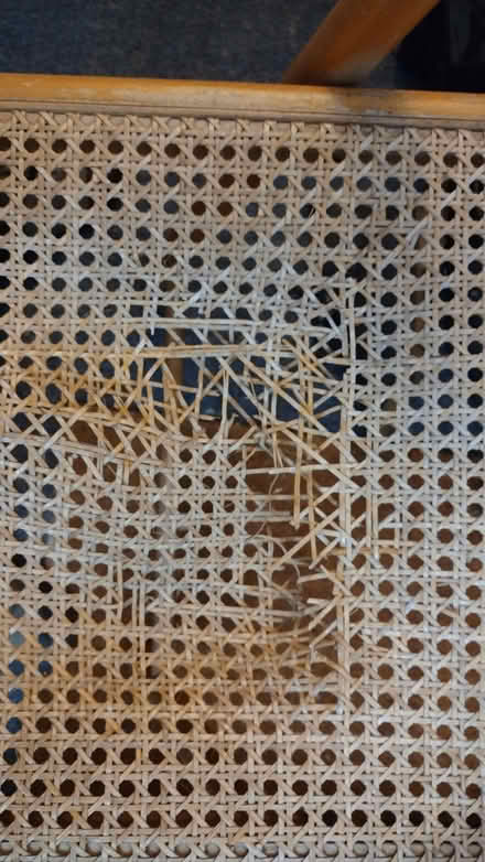 Photo of free folding chair, rattan seat needs fixing (West Marina TN38) #4