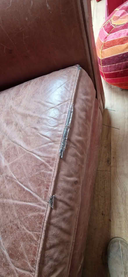Photo of free 3 seater leather sofa (Fromefield BA11) #4