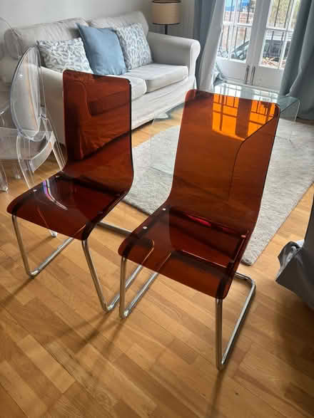 Photo of free Pair of clear brown John Lewis chairs (Holland Park W11) #1
