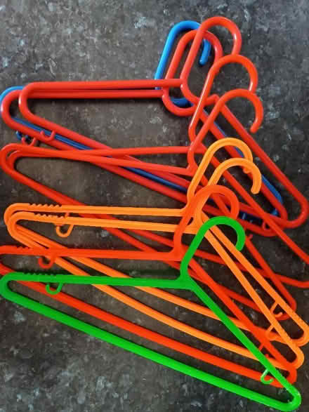 Photo of free 9 strong plastic coat/trouser hangers (Amersham HP7) #1