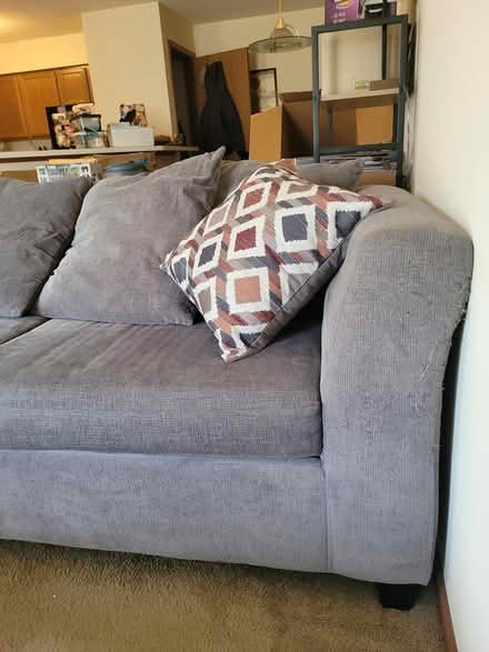 Photo of free Gray Couch (Fitchburg (McKee Farms Park)) #2