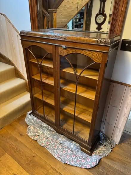 Photo of free Book display case oak (WR6 Suckley, Worcestershire) #1