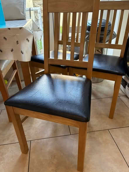 Photo of free 4 x Wooden dining chairs (North Sheen) #1