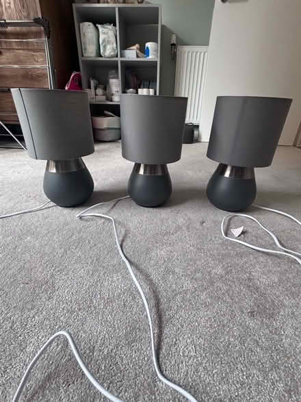 Photo of free 3 Grey Lamps (Wood Street E17) #1