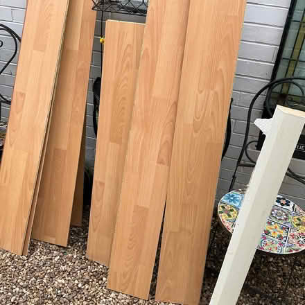 Photo of free Beech effect Laminate flooring & painted skirting board (BT10) #2