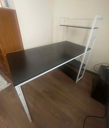Photo of free Black wood and metal desk (Simister M45) #2