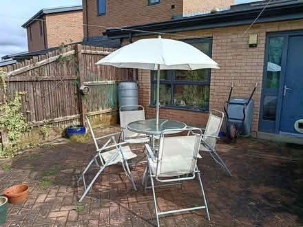 Photo of free Garden table, sunshade & 4 chairs (Normanton Springs S12) #2