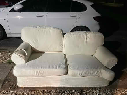 Photo of free Nice cream three seater sofa (Wells BA5) #2