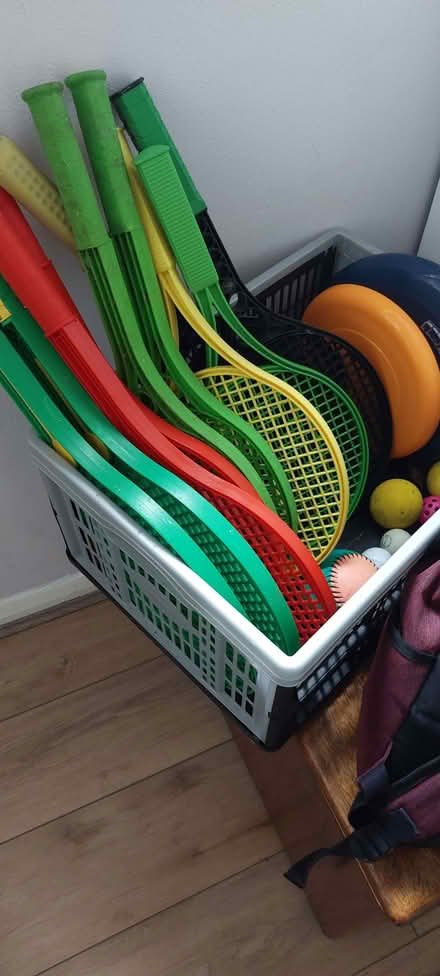 Photo of free Raquets , Frisbees, balls. (Hersham KT12) #1