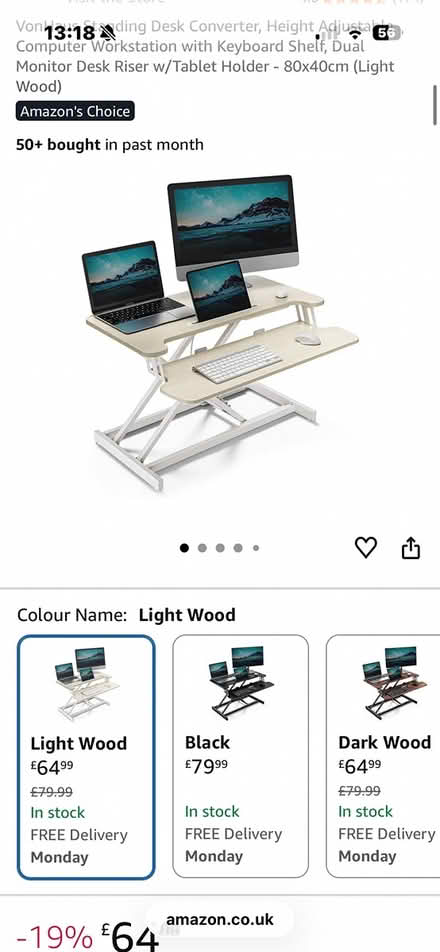 Photo of free desktop standing desk (Farnham Royal) #2