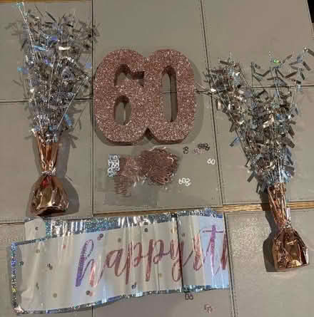 Photo of free 60th birthday Rose gold table decorations (Patcham BN1) #1