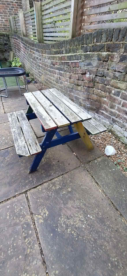 Photo of free Children Wooden Picnic Table (Loftus Road W12) #2