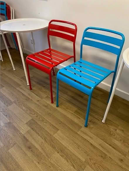 Photo of free Red Metal Stackable Chairs (New England Quarter BN1) #1