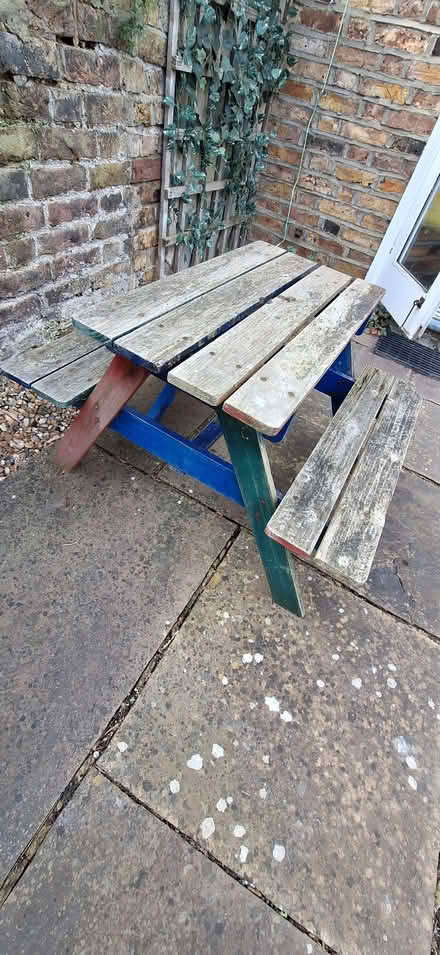 Photo of free Children Wooden Picnic Table (Loftus Road W12) #3