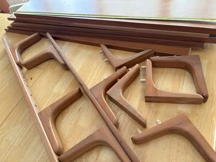 Photo of free Wooden shelves w brackets (Downtown Sunnyvale) #1