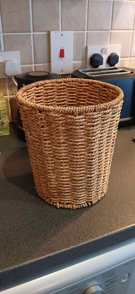Photo of free Small wicker waste bin (St Lawrence, Ramsgate) #1
