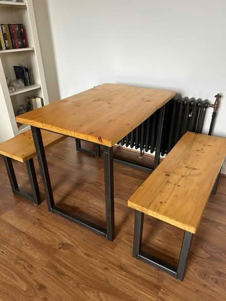 Photo of free 2-4 seater dining table and benches (Thamesmead SE18) #2